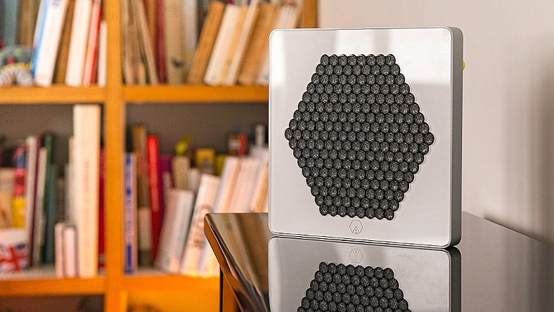 The A speaker shoots a narrow audio beam up to 30 feet