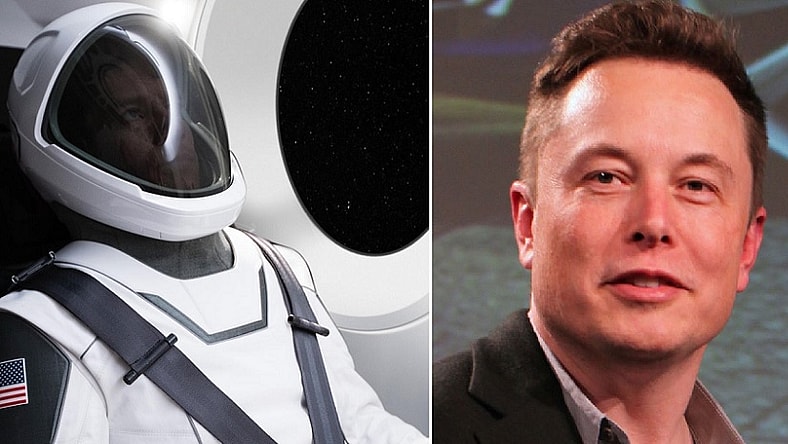 SpaceX astronaut suit and elon Musk