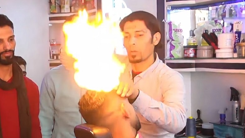 Blowtorch barber