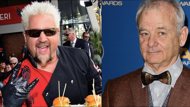 On the left: Guy Fieri. Right: Bill Murray
