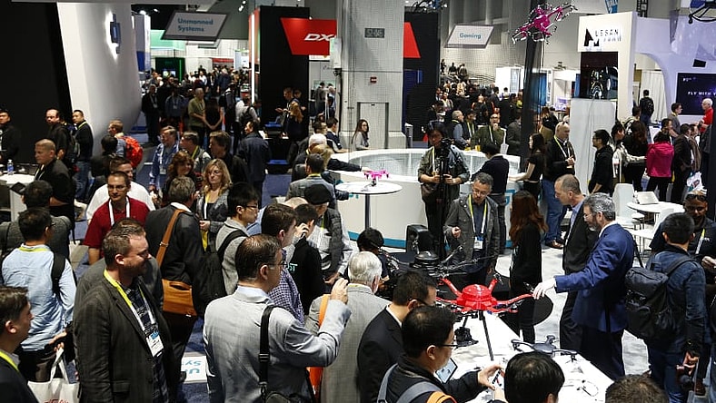 The crowded drone section of last year's CES