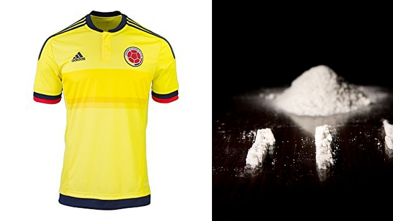 cocaine soccer jersey promo