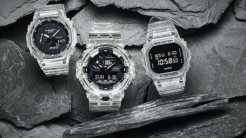 g-shock semi transparent watch promo