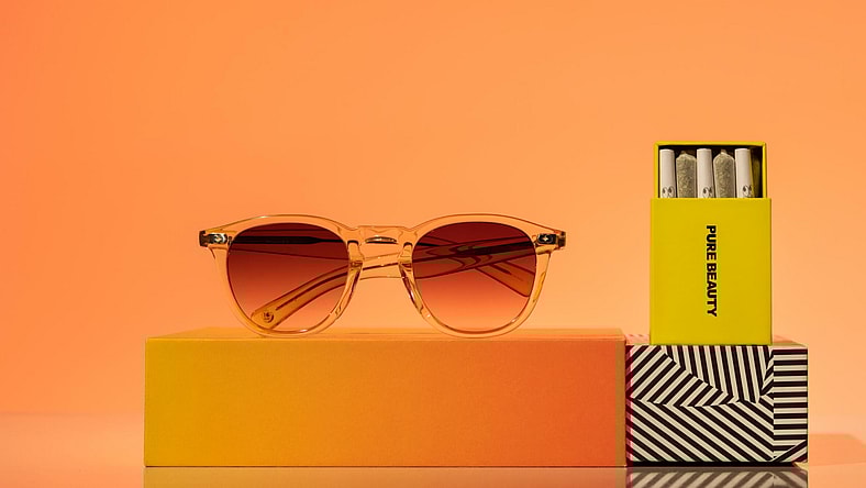 GLCO sunglasses and pure beauty weed collab promo