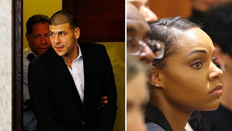 Aaron Hernandez and Shayanna Jenkins-Hernandez