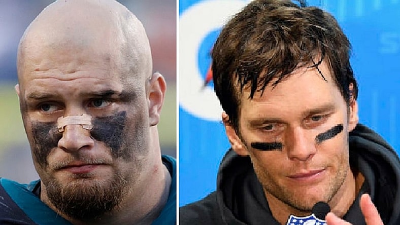 Lane Johnson and Tom Brady