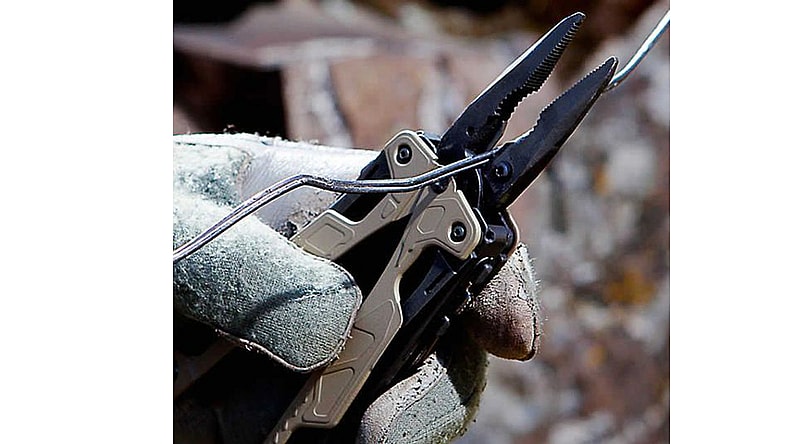 Spring-loaded pliers and wire-cutters for one-hand use