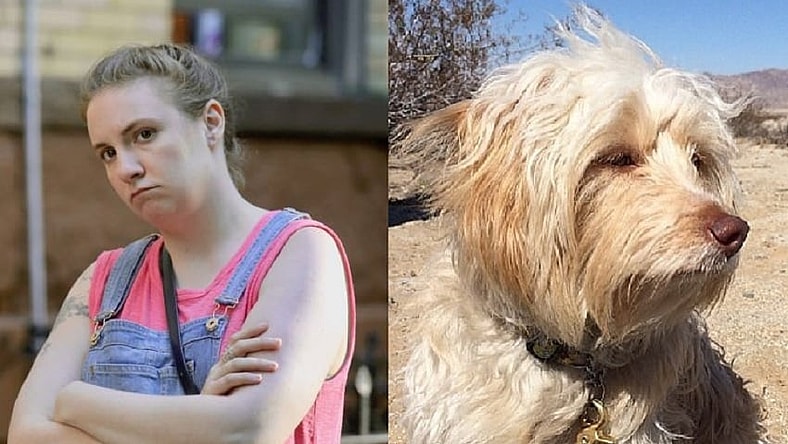 Lena Dunham and Lamby