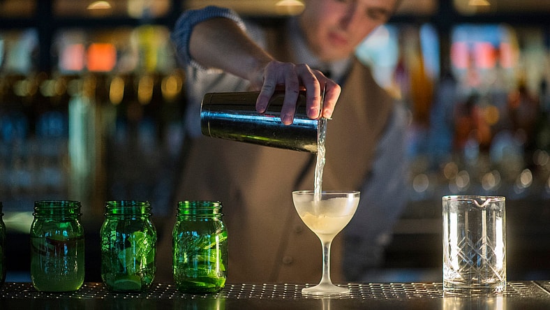 Making Cocktails at the Copper Grouse