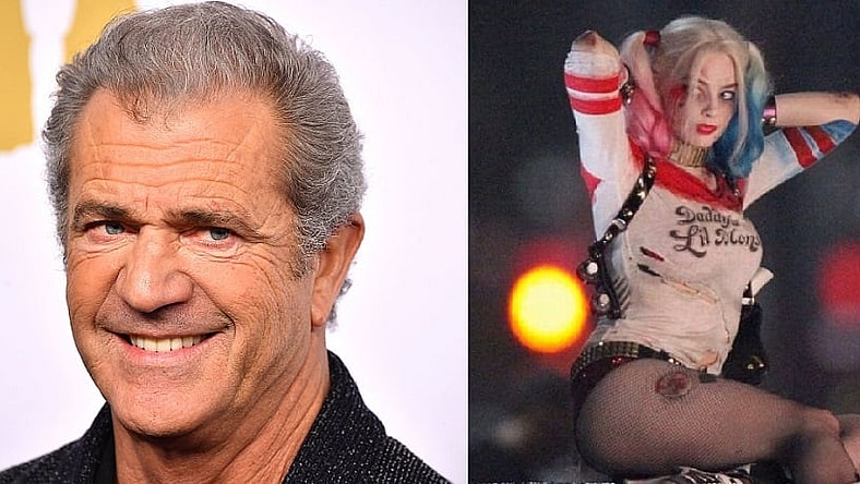 Mel Gibson and Harley Quinn