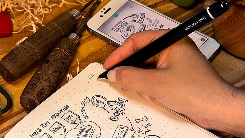 Digitally share your analog notes and sketches