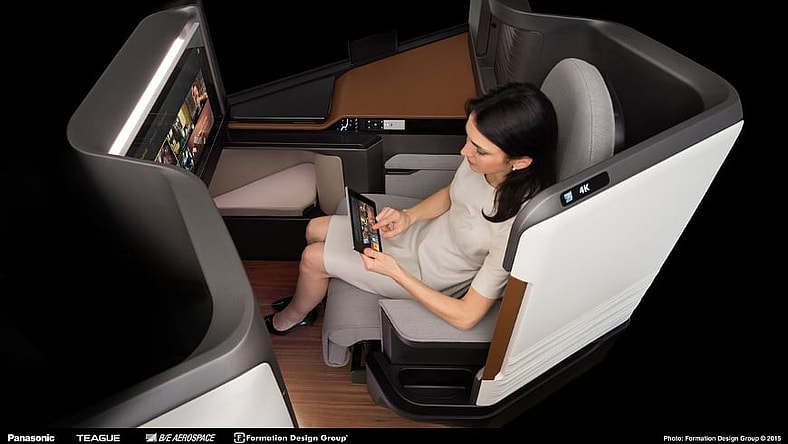 Panasonic's Waterfront luxury airplane seat