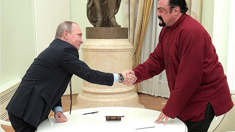 Vladimir Putin Steven Seagal Getty