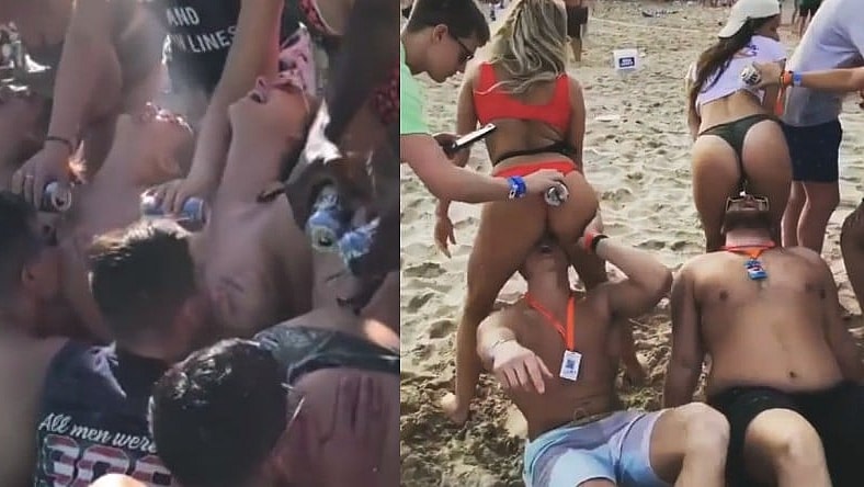 Topless Boob Luge Promo