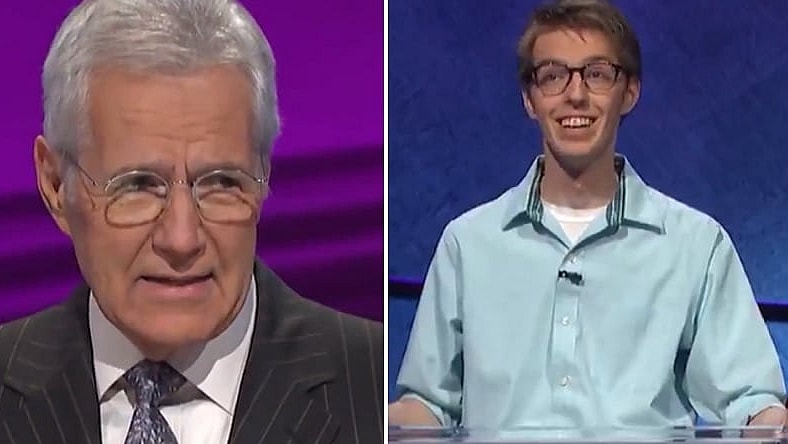 Alex Trebek and a hapless contestant