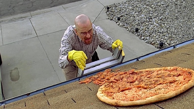 Walter White and a pizza