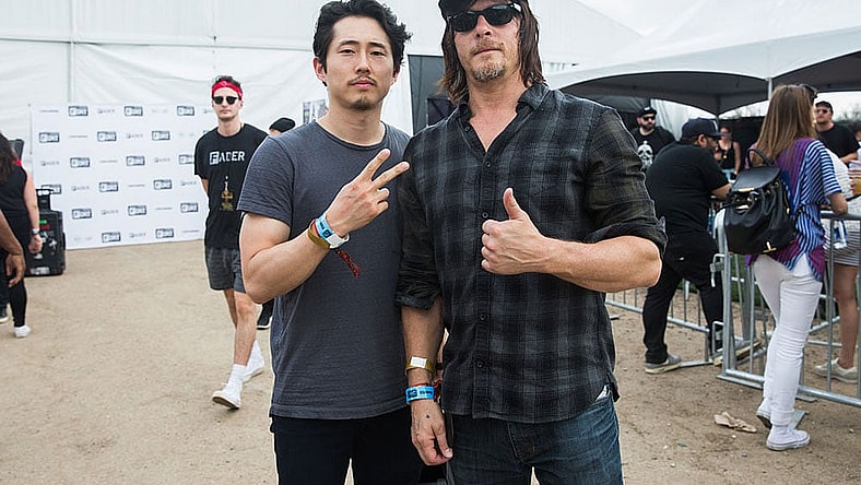 Steven Yeun Norman reedus walking dead getty