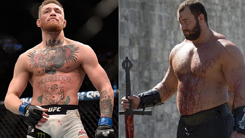 Conor McGregor and The Mountain from GoT