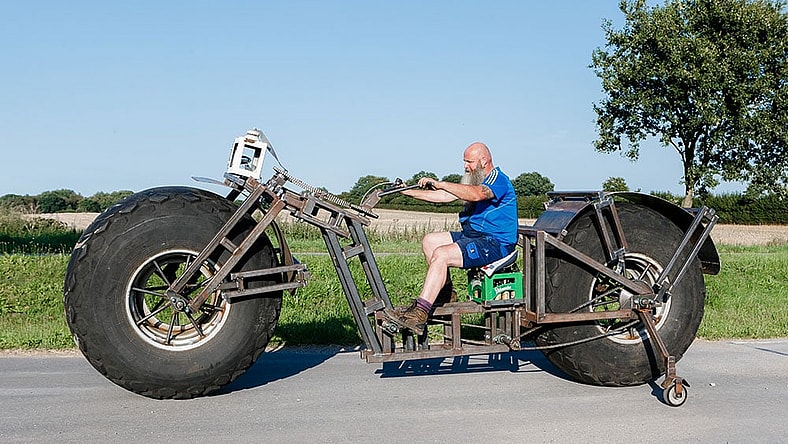 German on giant bike AP