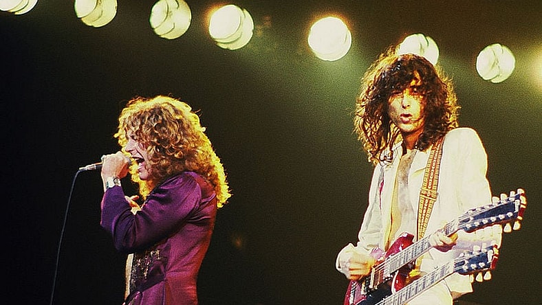 Plant and Page in concert. (Photo: Jim Summaria/Wikimedia)