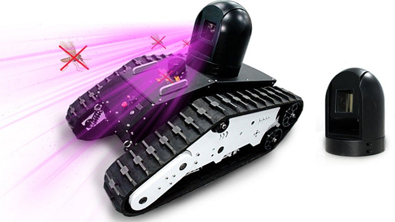The Laser Movable Mosquito Killer Robot (Photo: LeiShen Intelligent Systems)
