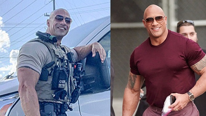 Lt. Eric Fields and Dwayne 'The Rock' Johnson