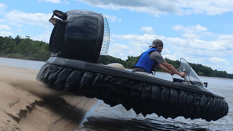 The Renegade hovercraft goes wherever you want (Photo: Universal Hovercraft of America)