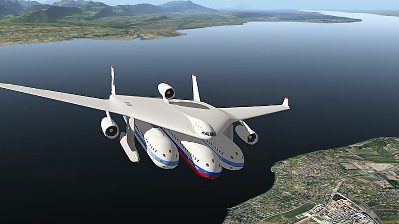 The Clip-Air concept could revolutionize air transport (Photo: EPFL ENAC IA LIV)