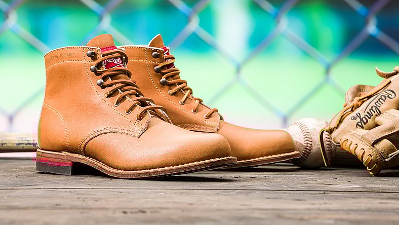 wolverine rawlings boot collab promo