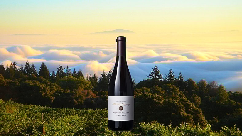 Red wine from the Santa cruz mountains.