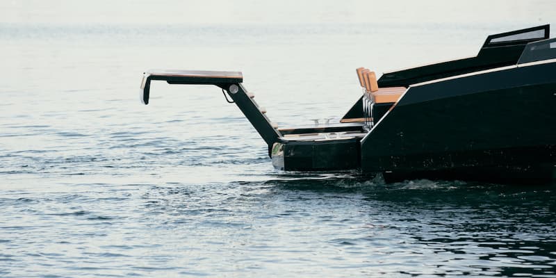 A raised platform for diving and disembarking (Photo: Evo Yachts)