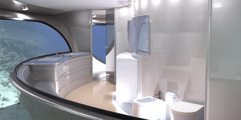 Jet Capsule UFO2 Floating Home bathroom.jpg Even the commode looks cooler underwater (Photo: Jet Capsule)