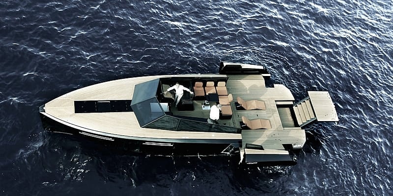 Evo 43 Xtensions Yacht - overhead.jpg Literally all decked out (Photo: Evo Yachts)