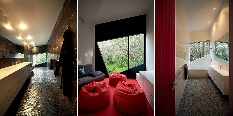 McBride Charles Ryan's Klein Bottle House - rooms.jpg Angularity offers each room a distinct personality (Photo: McBride Charles Ryan)