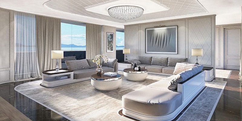 A comfy, relatively tame interior (Photo: Rossinavi)