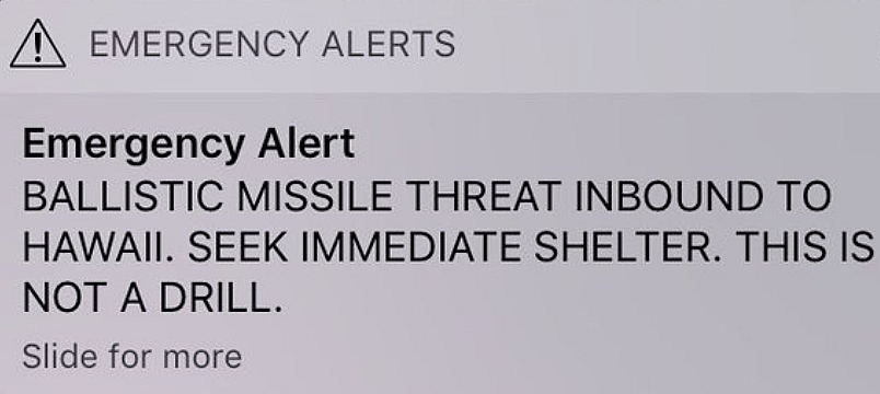emergency-alert Missile Alert