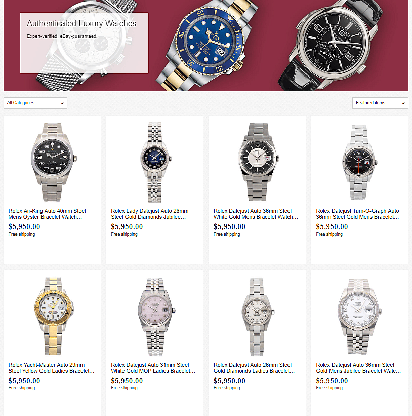 EBay Luxury watches