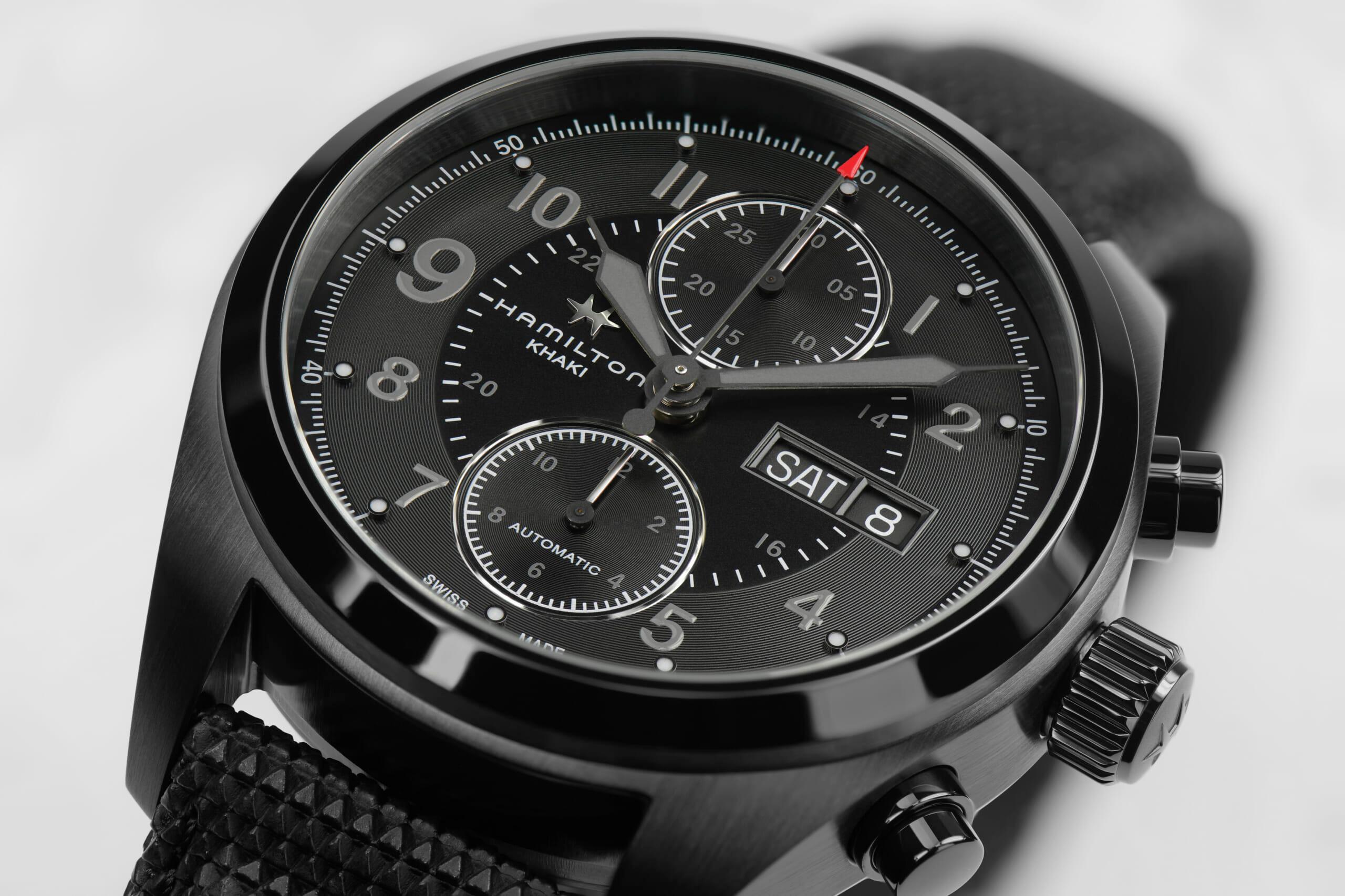 H71626735 Khaki Field Auto Chrono Detail 3