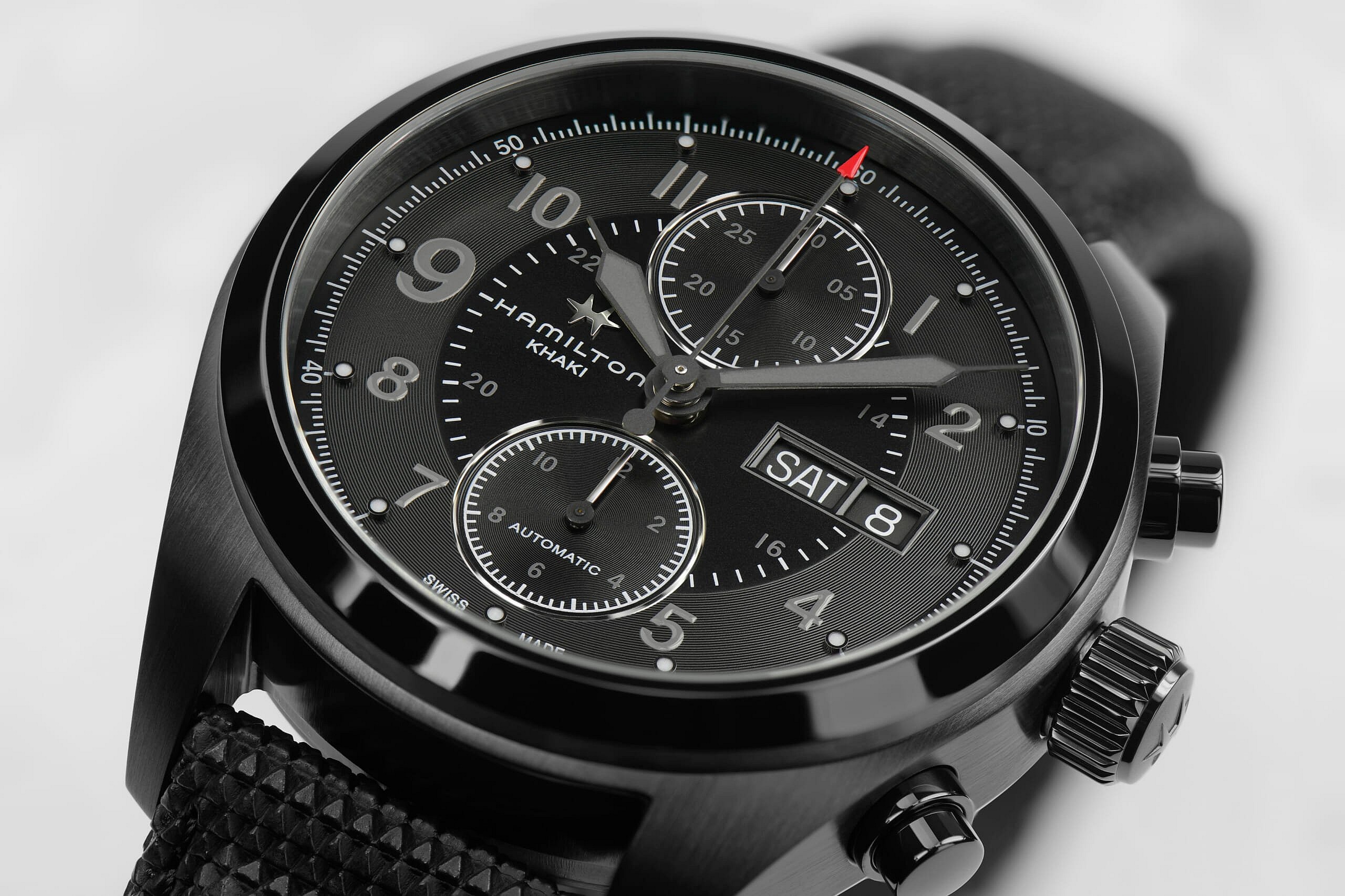 H71626735 Khaki Field Auto Chrono Detail 3