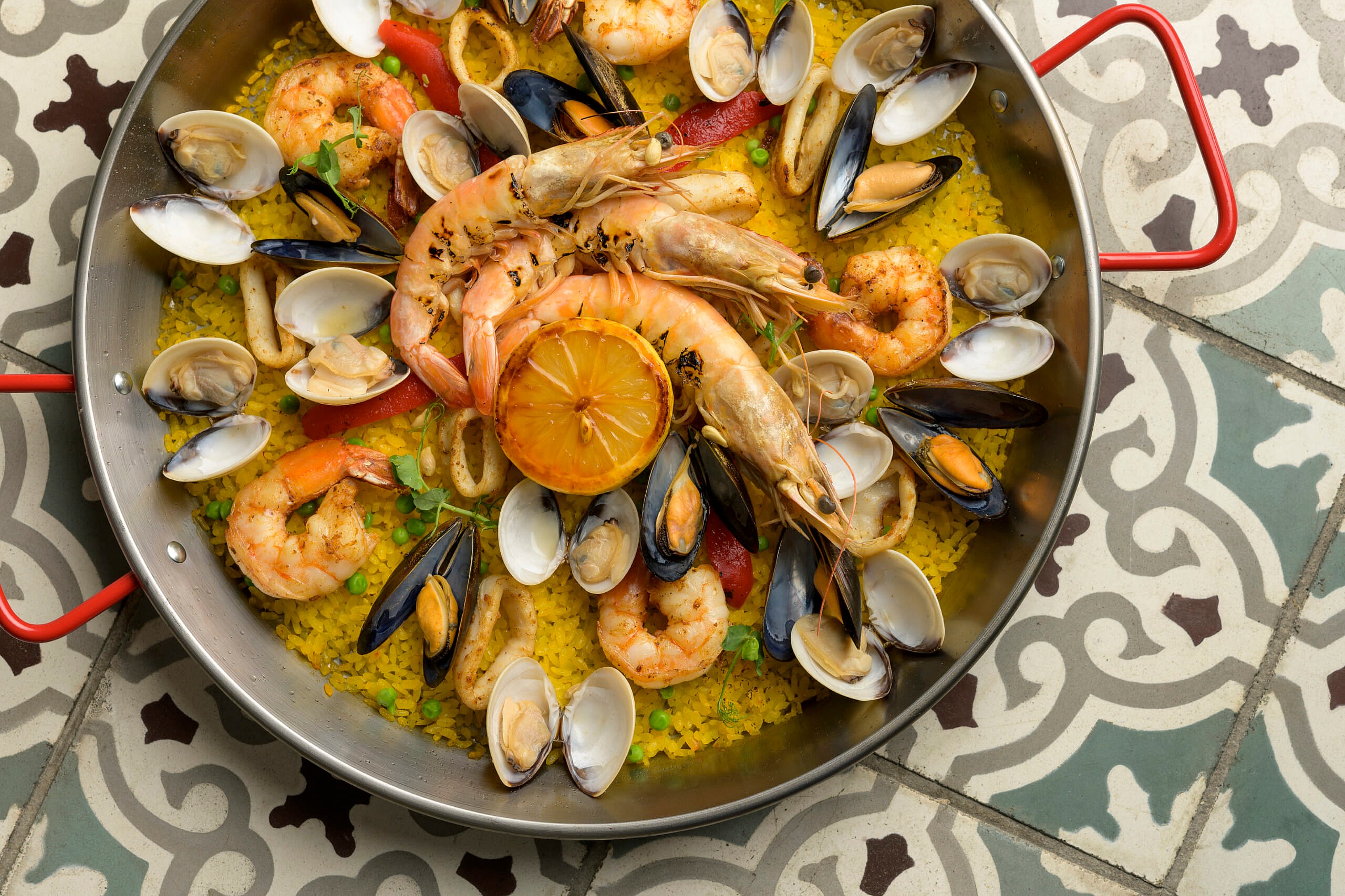 SBLIV Centerplate Seafood Paella Plain Back Hori - Credit Matthew Noel
