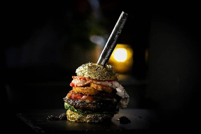World's Most Expensive Burger De Daltons Golden Boy