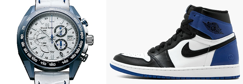 Grand Seiko Spring Drive 20th & Nissan GT-R 50th Anniversary Limited Edition_Fragment Design x Air Jordan 1