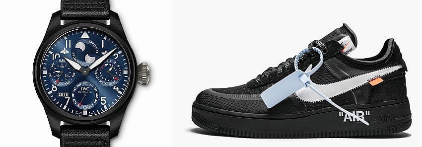 IWC Big Pilot’s Watch Perpetual Calendar Edition “Rodeo Drive” Timepiece_Off-White™ x Nike Air Force 1 Low “Black”