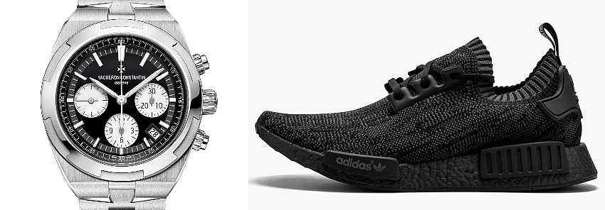 Vacheron Constantin Overseas Chronograph, Black Dial_adidas NMD “Pitch Black”