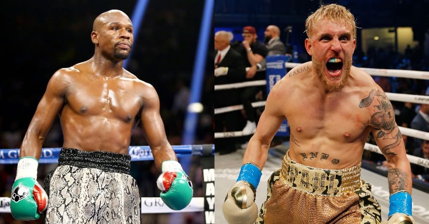 Floyd Mayweather Jake Paul Promo Split