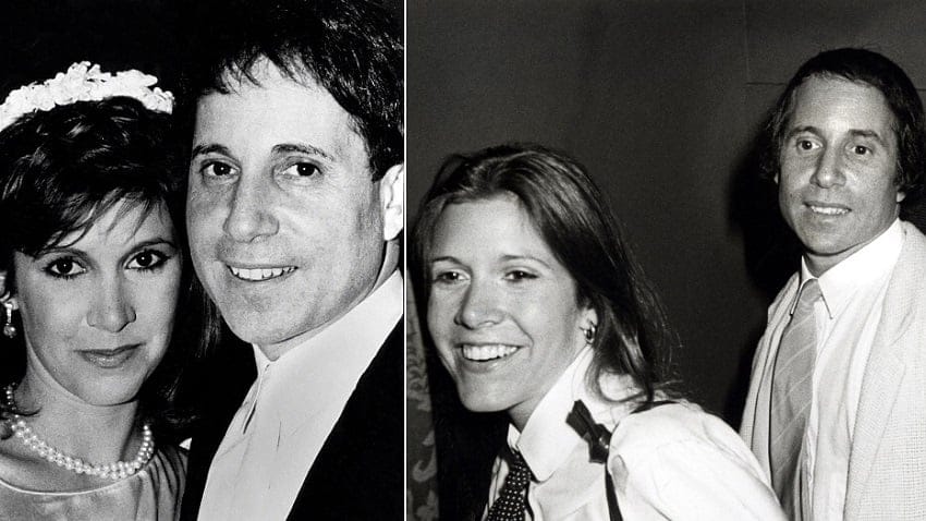 Paul Simon and Carrie Fisher