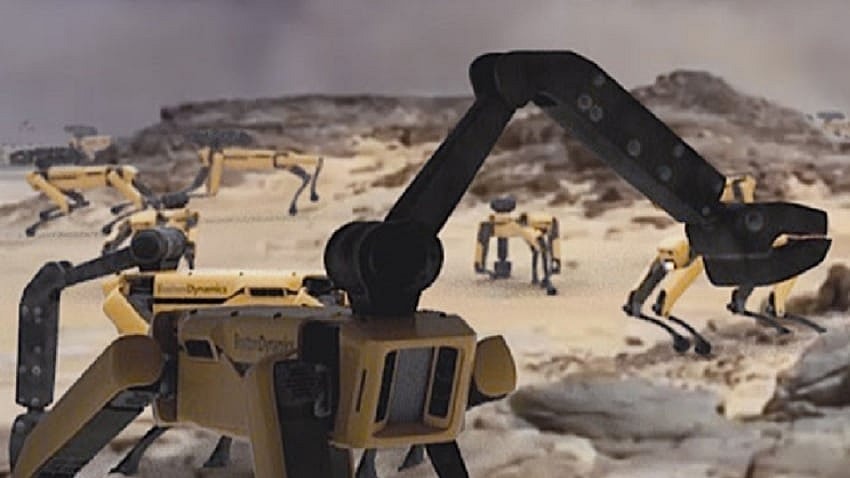 Creepy Spot Mini robot dog