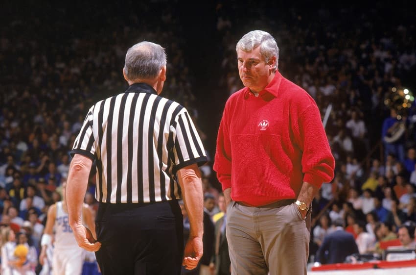 Bobby Knight being calm for a second