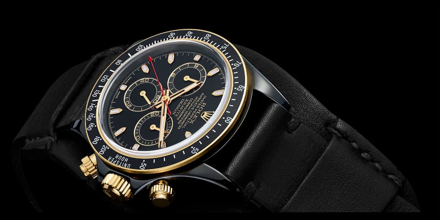 Lenny Kravitz designed LK01 Rolex watch - close angle.jpg It's based on Rolex's classic Cosmograph Daytona (Photo: Les Artisans de Geneve)