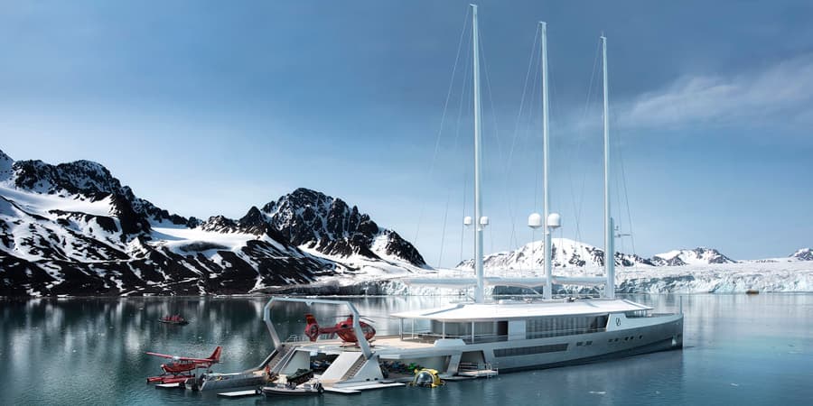 And it can even broach icy waters It can enter shallower waters (Photo: Oliver Stacey Design & BMT Nigel Gee)